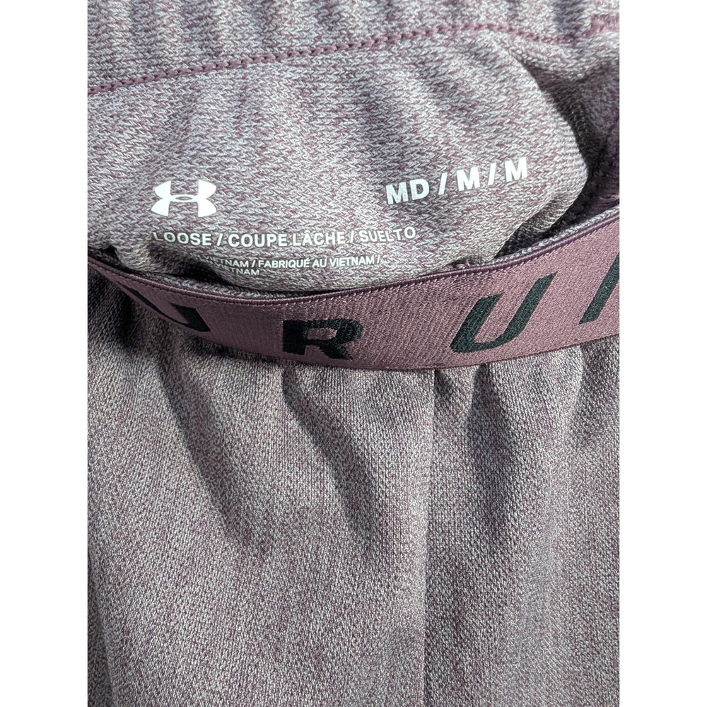 Under Armour Womens Play Up 3.0 Twist Shorts Mauve Purple Heather Medium MD - Picture 2 of 3